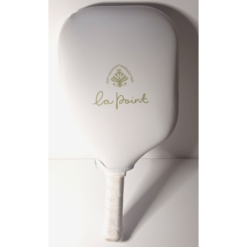 La Point Pretty Pro Pickel Ball Paddle + Cover White Luxury Womens Palm Beach